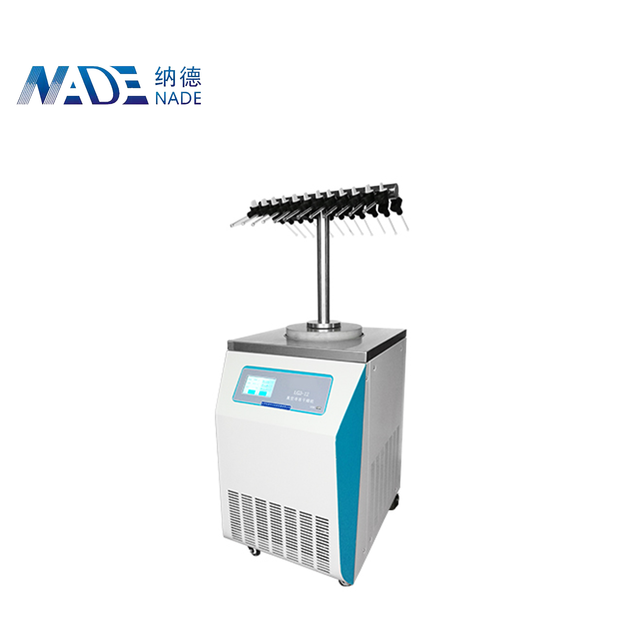 NADE LGJ-12E T-type laboratory vacuum Lyophilizer/freeze drying equipment/freeze dryer for microbial strains in the ampoule tube