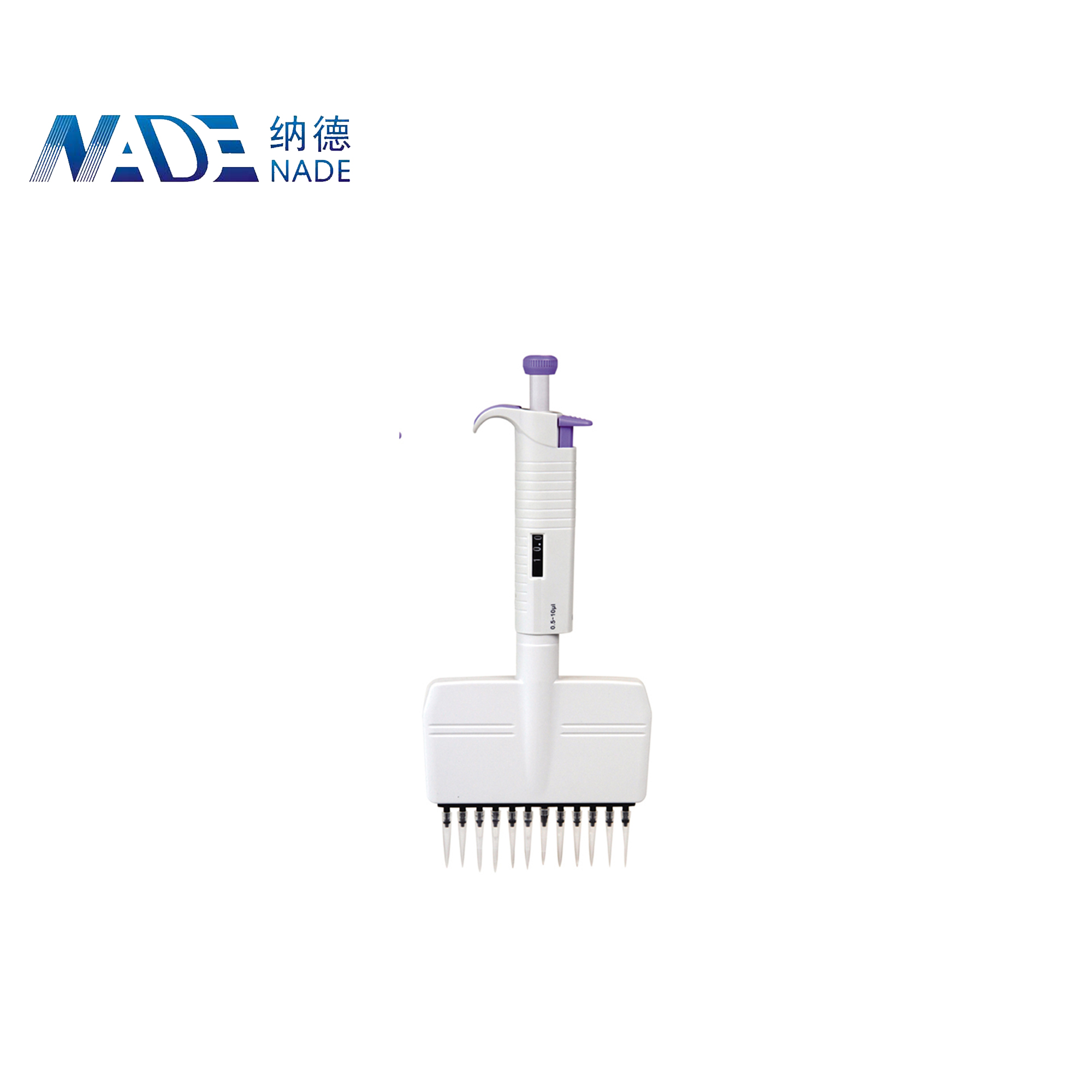 NADE Lab liquid transfer equipment 12-channel Adjustable Volume Mechanical Pipette 0.5ul-300ul