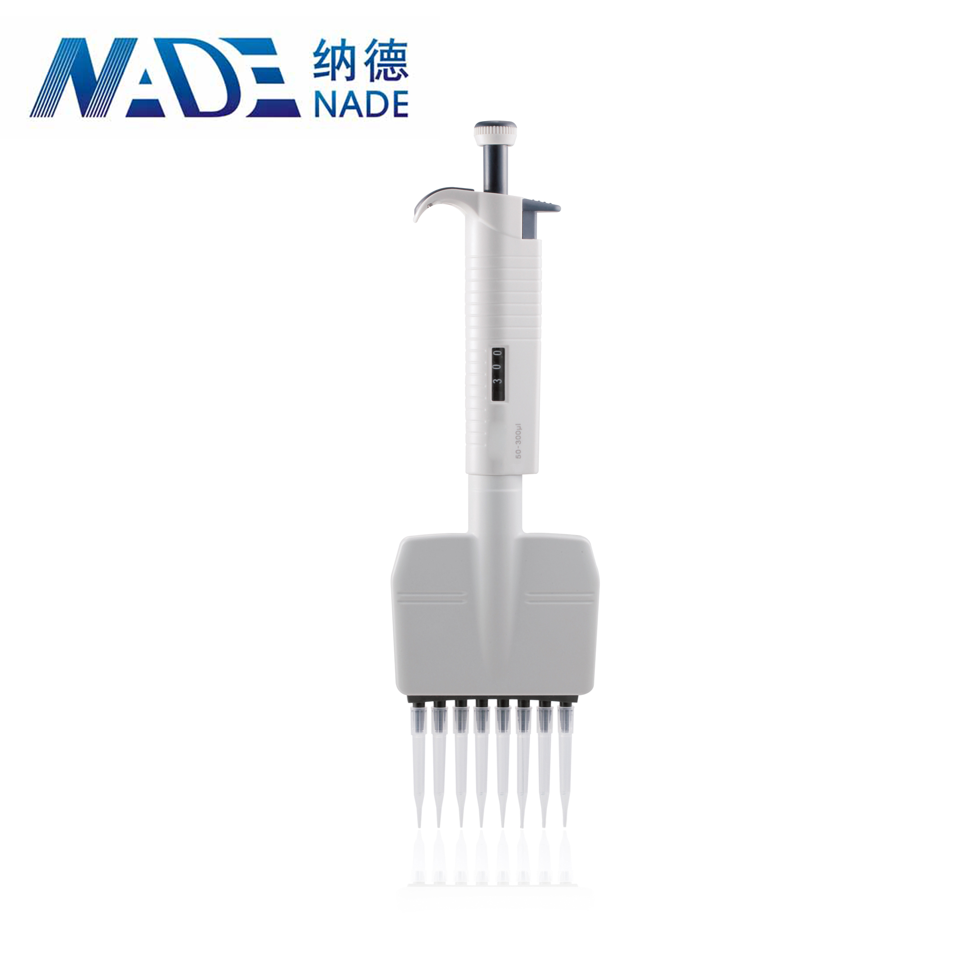 Nade Lab Pipette 8-channel Adjustable Volume MicroPette Autoclavable Pipettor 0.5-300ul